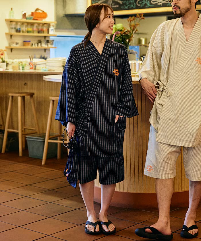 EENY × FREAK'S STORE 作務衣 寬鬆套裝(附巾著袋)
