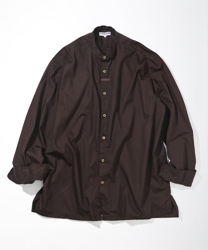 Broadcloth Band Collar Shirt