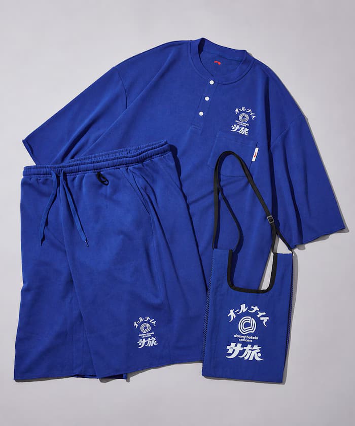 SAUVENIR×FREAK'S STORE 聯名限定 通宵桑拿 「共立度假村」桑拿旅 側背包附 館內著 裏毛套裝