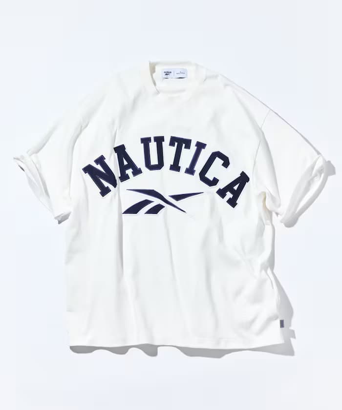 Reebok×NAUTICA 聯名限定 拱形logo 圓領短袖T恤【限定款】