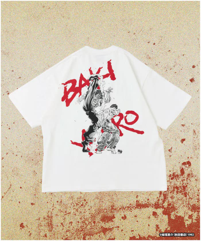 【6月12日 12:00販売開始】刃牙 「地上最強的父子決戰」印花 圓領 T恤