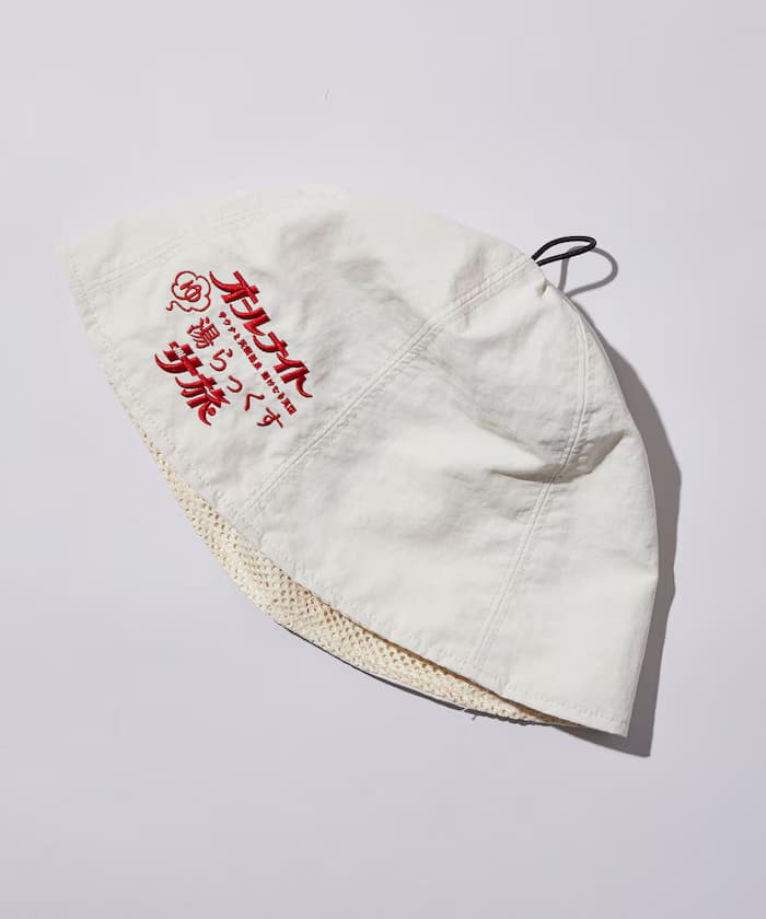 SAUVENIR×FREAK'S STORE 聯名限定 全夜桑拿 「溫泉樂園」 桑拿旅誌 Logo 刺繡 桑拿帽