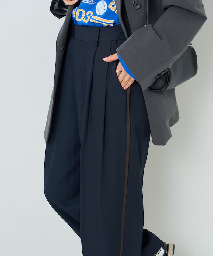 側線運動風長褲