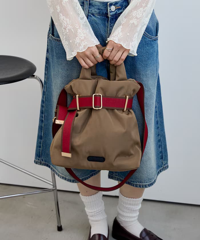 OUTDOOR PRODUCTS × FREAK'S STORE 聯名限定 2WAY 皮帶附蓬鬆托特包
