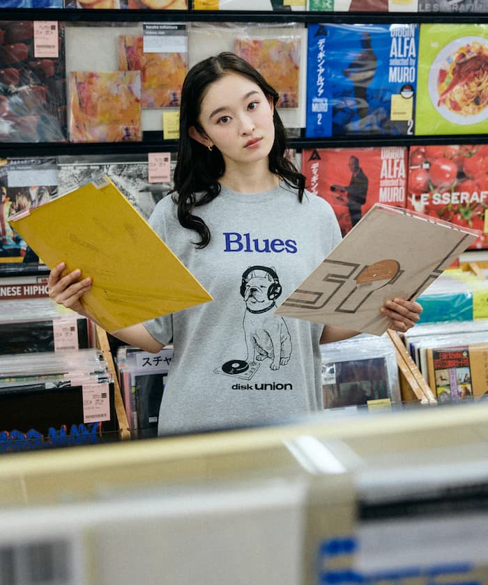 diskunion×FREAK'S STORE 聯名限定 法國鬥牛犬 寬版 印花 圓領 T恤