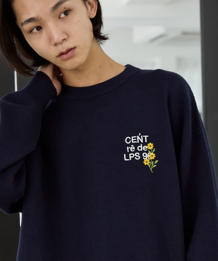 LOVE POP STUDIO 小花刺繡 大學T感針織衫【限定款】